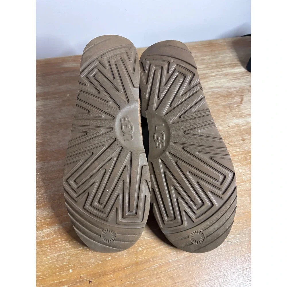 UGG Neumel Zip Suede Chukka Boots Brown Toggle Lace Side Zip Mens 1112481